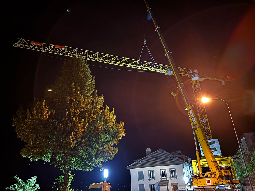 Montage de nuit POTAIN MDT 218