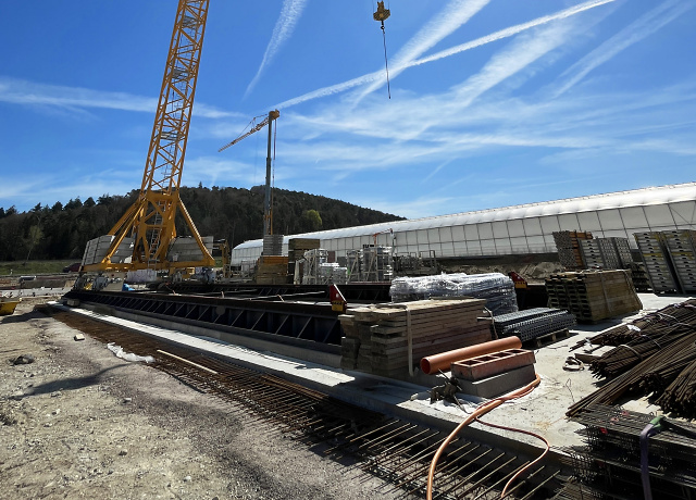 Grue POTAIN sur rail