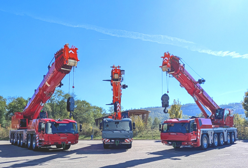 Drei brandneue GROVE Mobilkrane